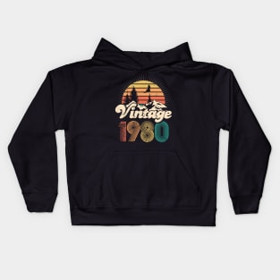 50th birthday gifts for men and women 1980 gift 40 years old Kids Hoodie